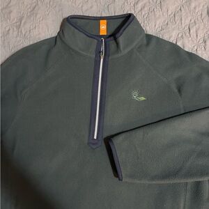 PETER MILLAR Microfiber Quarter
Zip Sweater Green Liberty National
Golf Club M